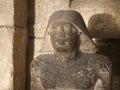 Bust stone statue of a scribe in the egyptian museum in cairo