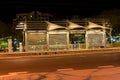 Bust stop at night in downtown Phoenix