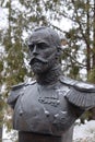 Bust of Tsar Nicholas II on the Avenue of rulers of Russia in Moscow,sculptor Zurab Tsereteli