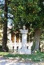 Bust in urban public park Giardini Salvi