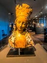 Bust of the Virgin sculpture at Cloisters Metropolitian Museum. Royalty Free Stock Photo