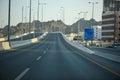 Bustan road and mountains , Muscat, Oman Royalty Free Stock Photo