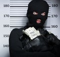 Busted burglar. Royalty Free Stock Photo