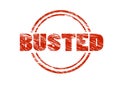 Busted red rubber stamp