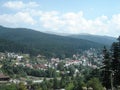 Busteni city and the surroundings view from a point of view 