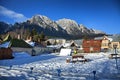 Caraiman mountain and a park from Busteni 