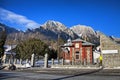 Caraiman mountain and a park from Busteni 