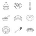 Buster icons set, outline style