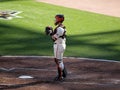 Buster Posey stands in catcher gear Royalty Free Stock Photo