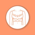 Bustier lingerie color glyph icon. Pictogram for web page