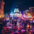 Bustling Belgrade Nightlife Scene Royalty Free Stock Photo