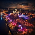 Bustling Belgrade Nightlife Scene Royalty Free Stock Photo