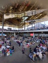 Bustling Flea Market in Barcelona, a Popular Destination for Locals and Tourists Royalty Free Stock Photo