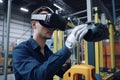 Futuristic Industrial Factory: Virtual Reality, Augmented Reality, and Innovation Royalty Free Stock Photo