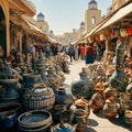 Bustling marketplace in Tashkent, Uzbekistan