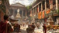Bustling Marketplace: Vibrant Life in Ancient Rome