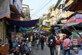 Bustling Saturday at Kolkata\'s Bankim Chatterjee Street, off College Street, world\'s largest secondhand book market Royalty Free Stock Photo