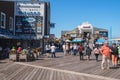 Bustling Pier 39 Scene with The Hook Sign, San Francisco Royalty Free Stock Photo