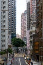 Bustling street roads and high-rise buildings in Hong Kong