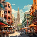 Bustling Streets of Ho Chi Minh City, Vietnam