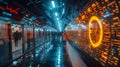 Busy Subway Station With People Walking Down It Royalty Free Stock Photo