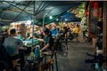 Bustling Teahouse in Chengdu - China - People Enjoying Food and Drinks