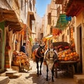 Bustling Tunisian Medina