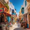 Bustling Tunisian Medina