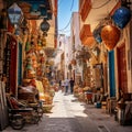 Bustling Tunisian Medina