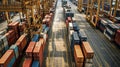 A bustling warehouse filled with labeled and tracked containers representing the importance of accurate data and