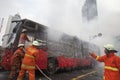 Busway Jakarta Burning Royalty Free Stock Photo