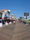 Busy Atlantic City Boardwalk With Crowds of People