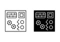 Busy board vector icon mark set symbol for web application Royalty Free Stock Photo