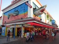 Busy Boardwalk in Ocean City Maryland at Dusk in Summer Royalty Free Stock Photo