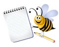 Busy Bumble Bee Notepad Royalty Free Stock Photo