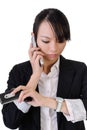 Busy business woman Royalty Free Stock Photo
