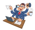 Busy businessman working