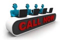 Busy call center operators