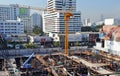 Busy Commercial Construction Site in Bangkok