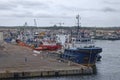 The Busy congested Fishing and Oil and Gas facility at Port Gentil in Gabon, Royalty Free Stock Photo