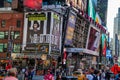 Busy crowded street in Times Square Manhattan, New York Royalty Free Stock Photo