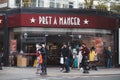 Busy day at Pret a Manger cafe coffee shop in West part of the city Royalty Free Stock Photo