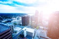 Busy day view of Bellevue, Washington downtown Royalty Free Stock Photo