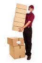 Busy deliveryman Royalty Free Stock Photo