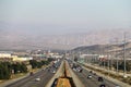 Busy editorial highway interstate 10 freeway southern california palm springs coachella valley desert mountains view