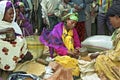 Busy Ethiopian market with market women