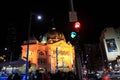 Flinders Street train Station Melbourne cityscape Royalty Free Stock Photo