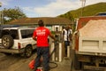 A busy gas station at port elizabeth Royalty Free Stock Photo