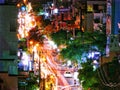 Busy HCMC streets at night Royalty Free Stock Photo