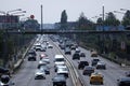 Busy highway at peak hour